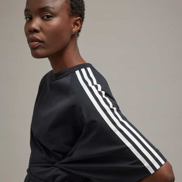 adidas Y-3 Sail Closure Short Sleeve Tee - Black | Free
