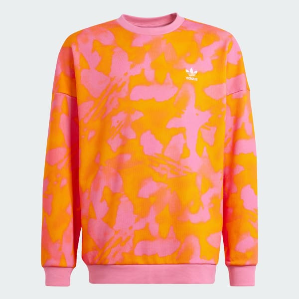 adidas Summer Allover Print Crew Sweatshirt - Orange | Kids' Lifestyle |  adidas US