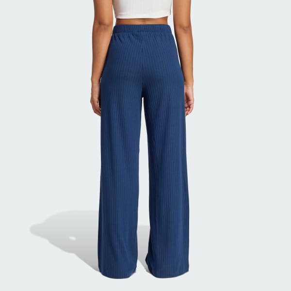 Azul Pantalón Essentials Wide Rib