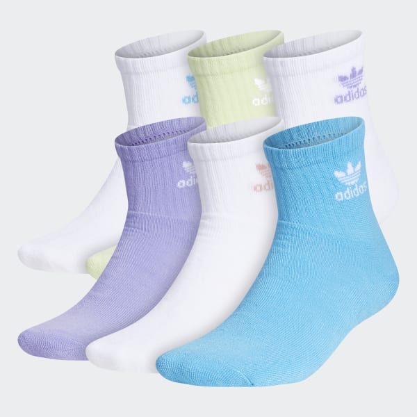 adidas Trefoil Quarter Socks 6 Pairs - White | Unisex Lifestyle | adidas US