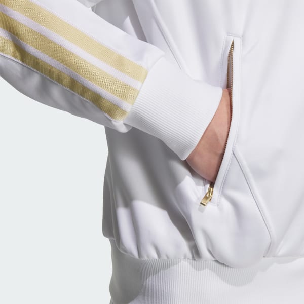 アディダス Stadium Gold ルーズフィット フードトラックトップ