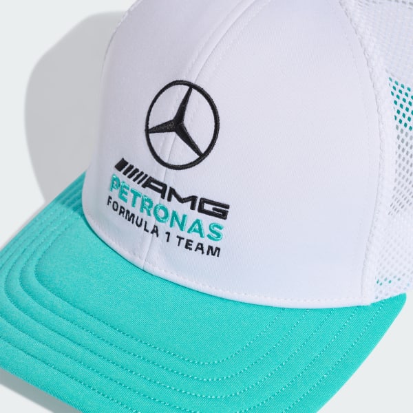 Beyaz MERCEDES-AMG PETRONAS FORMULA 1 TEAM DNA DÜZ SİPERLİ Şapka