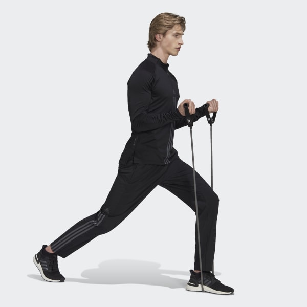 Black AlphaStrength Woven Zip Pants DMQ45