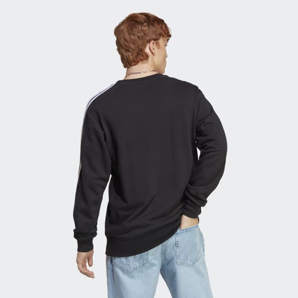 Black Essentials Sweatshirt - Men\'s 3-Stripes Terry Lifestyle | US adidas adidas French |