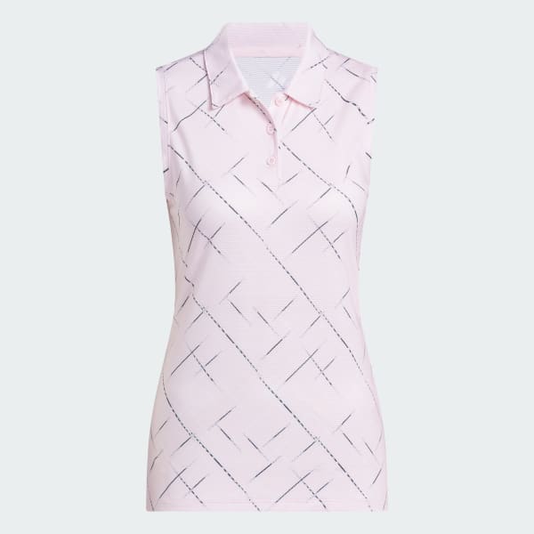 Pink Ultimate365 Printed Sleeveless Polo Shirt