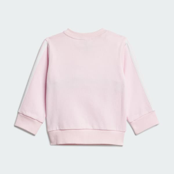 Pink Seasonal Essentials Tiberio 3-Stripes Fleece Crew Kids sæt