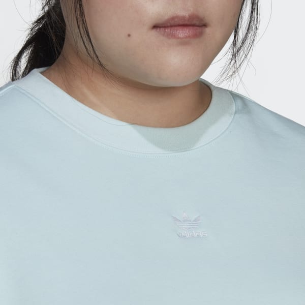 Niebieski Adicolor Essentials Crew Sweatshirt (Plus Size) N4176