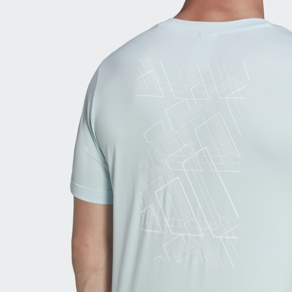 Blau Training 3-Bar Graphic T-Shirt BVS48