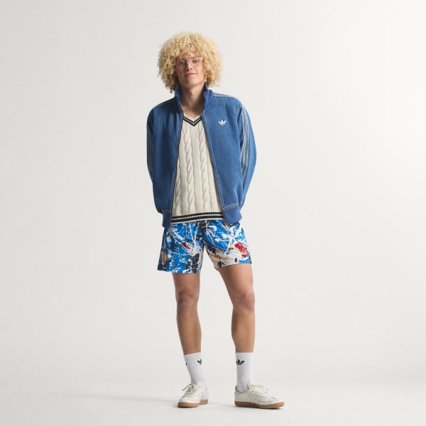 Mehrfarbig Manchester United Stone Roses Allover-Print Shorts