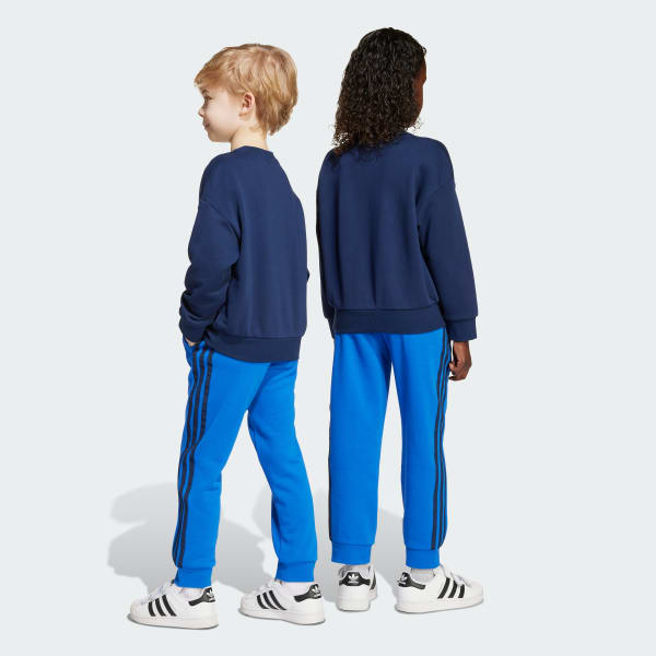 Azul Conjunto Crew para niños