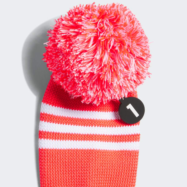 レッド 【ゴルフ】スリーストライプス ドライバーヘッドカバー