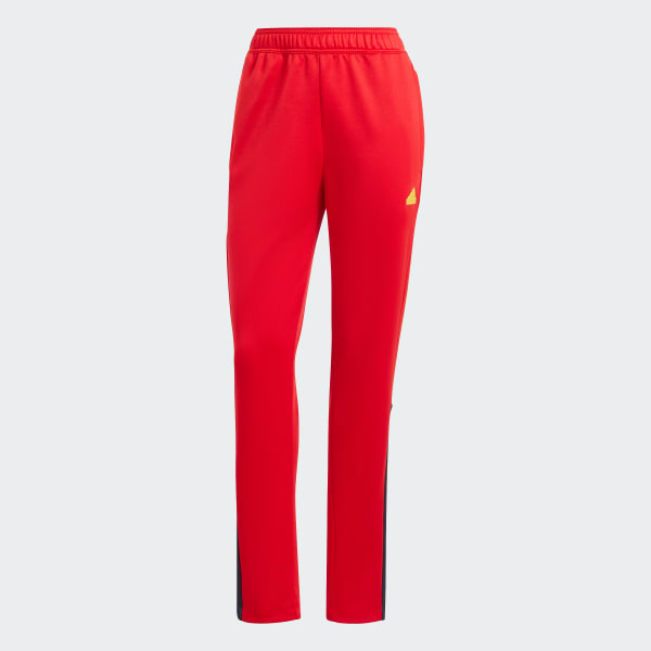 Rojo Pants Deportivos Tiro Cut 3 Franjas