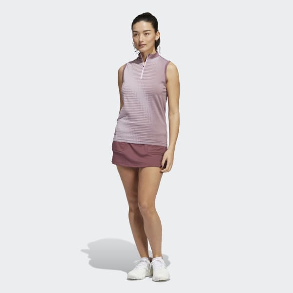 Weinrot Primeknit Sleeveless Poloshirt V9123