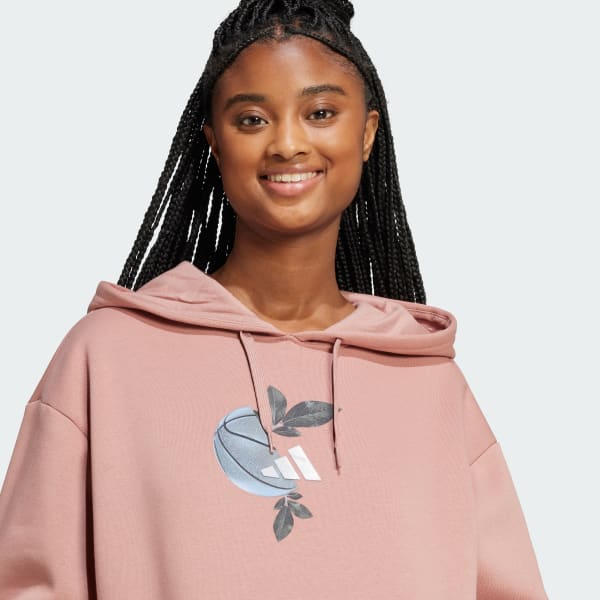 adidas Lens Elevated Graphic Hoodie - Pink | Free Shipping