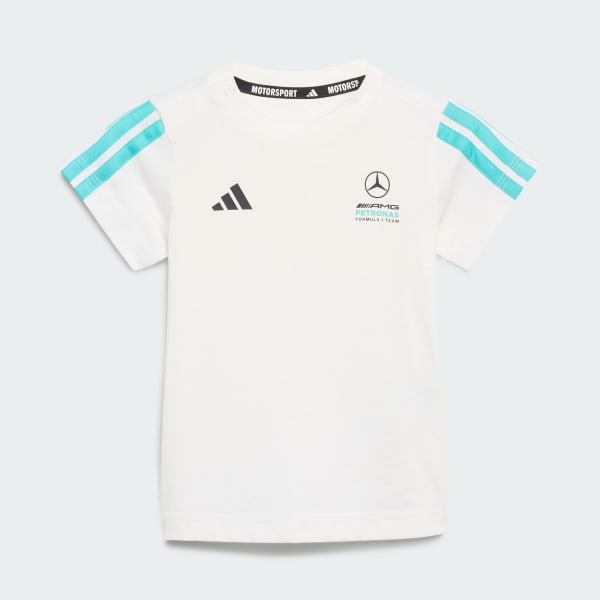 Bianco TUTA JOGGER A MANICHE CORTE MERCEDES-AMG PETRONAS FORMULA 1 TEAM DNA NEONATO