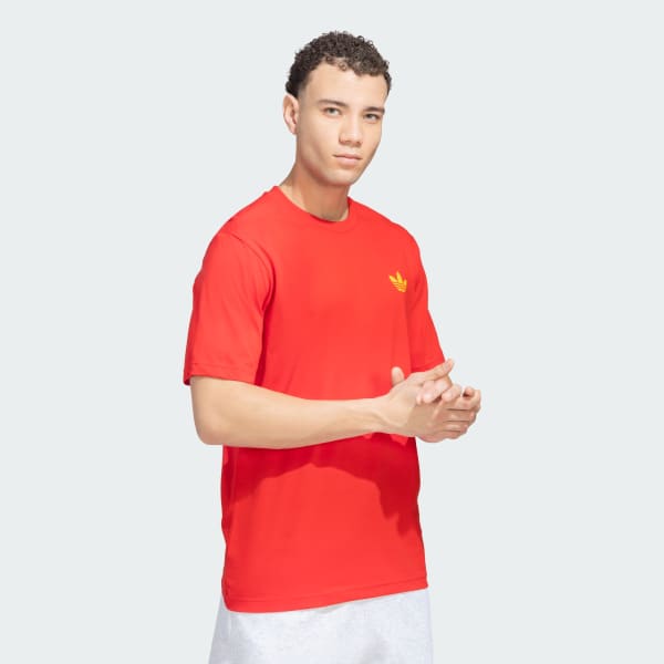 Red adidas Originals Teacup Tee