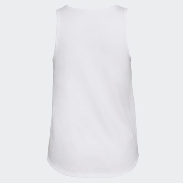 White Curved Hem Tank Top
