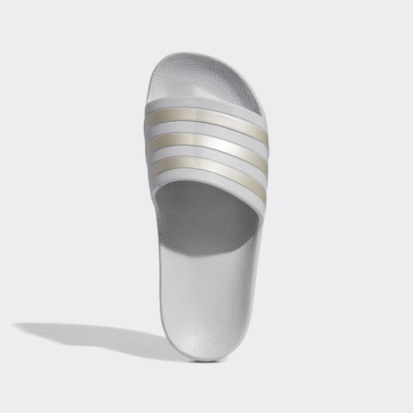 gray adidas slides