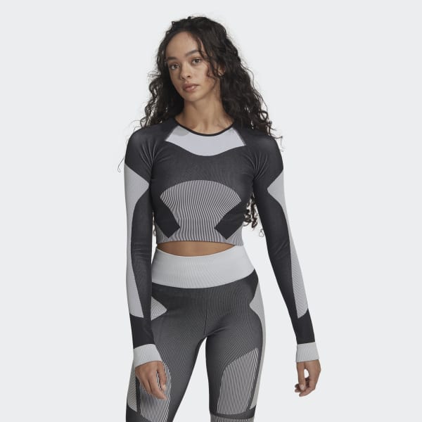 Svart adidas by Stella McCartney TrueStrength Yoga Crop Top