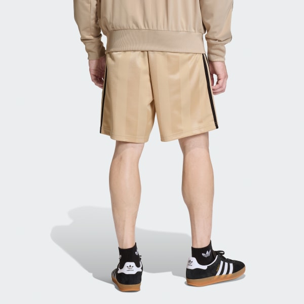 beige 3-STRIPES LOOSE ENGINEERED SHORT