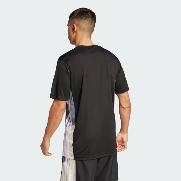 Negro Polera con Bloques de Color Train Essentials Seasonal