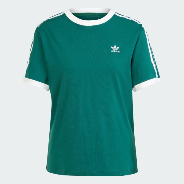 T shirt adidas 3 stripes vert top
