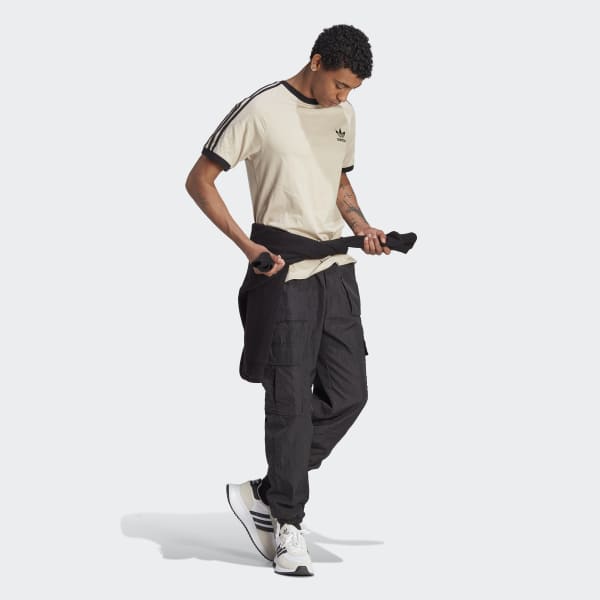 Beige adicolor Classics 3-Streifen T-Shirt