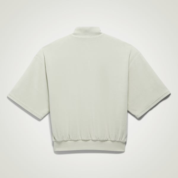 Adidas velour deals half zip