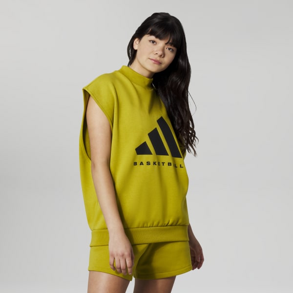 adidas Basketball Sleeveless Sweatshirt - Green | adidas India