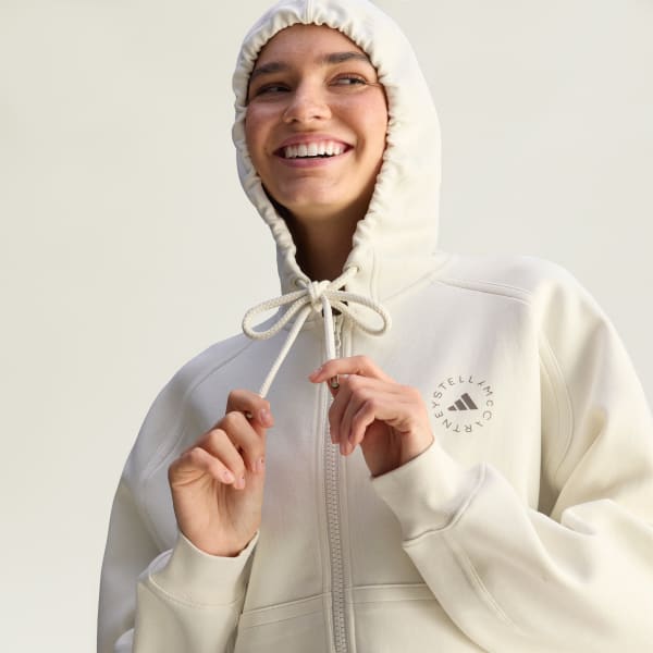 adidas by Stella McCartney Full-Zip Hoodie Beige adidas