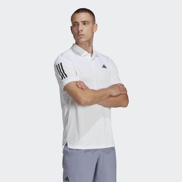 Hvit Club 3-Stripes Tennis Poloskjorte