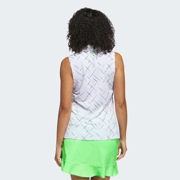 สีขาว เสื้อโปโลแขนกุดพิมพ์ลาย Ultimate365