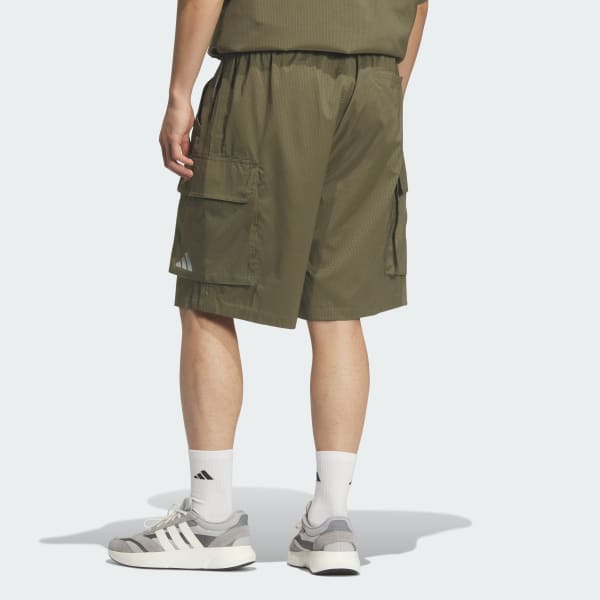 グリーン シティテック ルーズフィット ドットエア ブリーザブル ウーブン カーゴショーツ