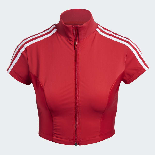 adidas Paolina Russo Crop Top Red adidas New Zealand