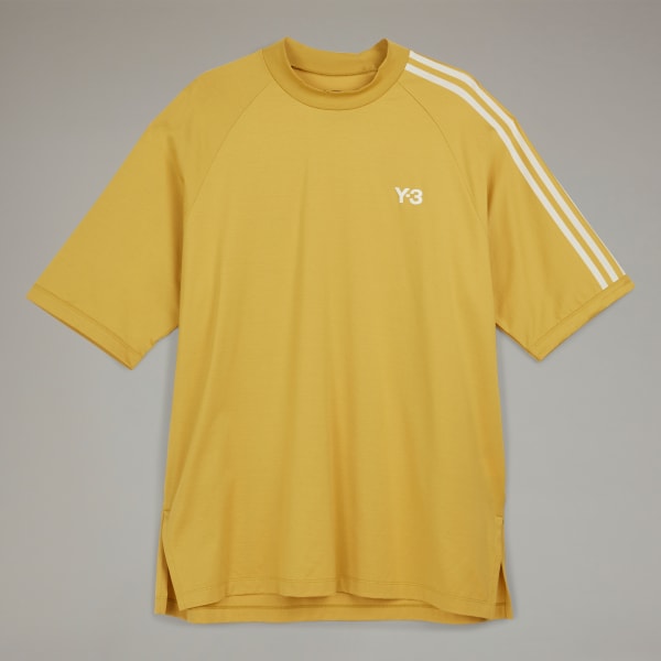 Yellow Y-3 3-Stripes Short Sleeve Tee