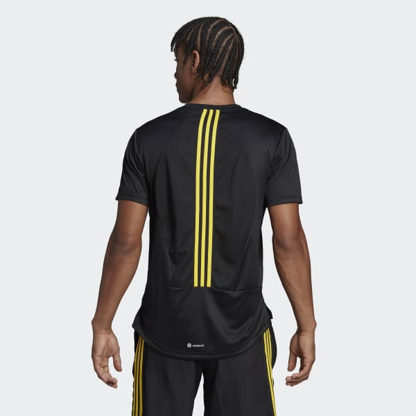 Black AEROREADY HIIT Back 3-Stripes Training Tee CV076