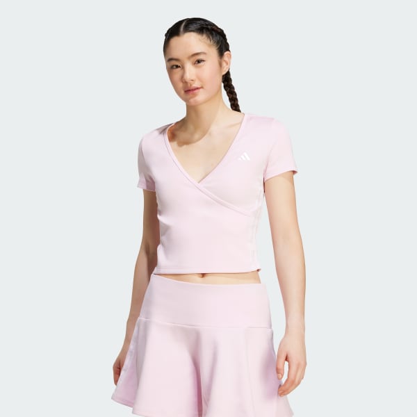 Pink Seasonal Essentials 3-Stripes Crop Tee