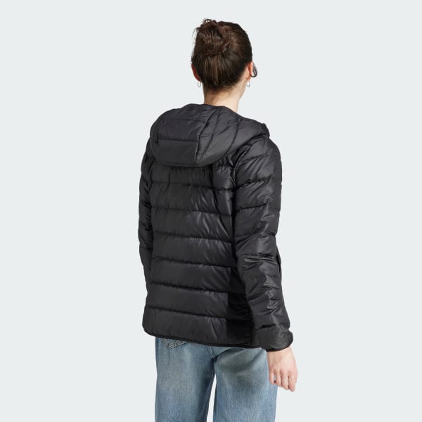 Siyah Essentials Light Down Hooded Jacket