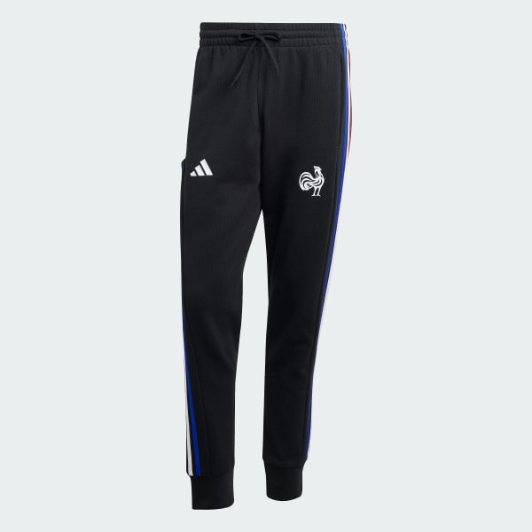 Svart France Essentials 3-Stripes Bukse