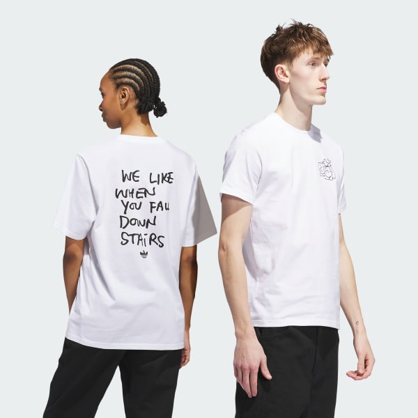 Blanco Camiseta Shmoofoil Stairs