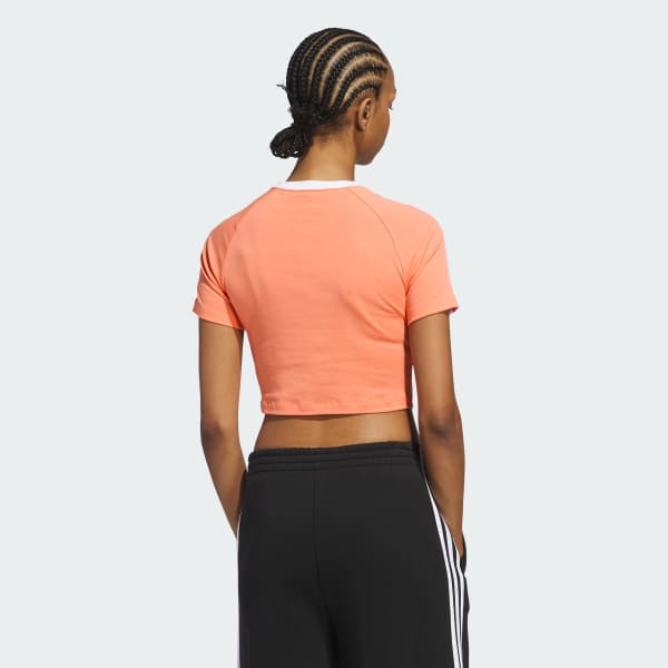 Orange 3-Stripes Baby Tee