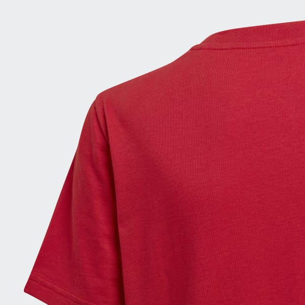 cervená FC Bayern Essentials Trefoil T-Shirt BUT33