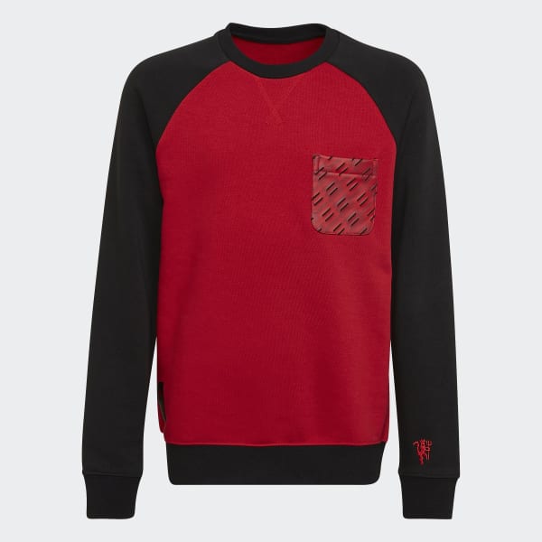 Czerwony Manchester United Crew Sweatshirt