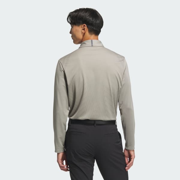 Beige Jacquard Polo Long Sleeve