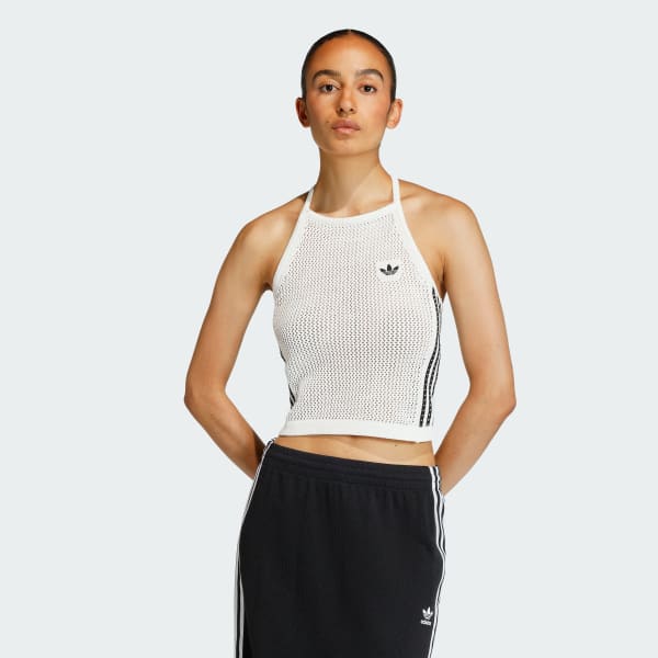 Blanc HAUT CROCHET TRICOTÉ