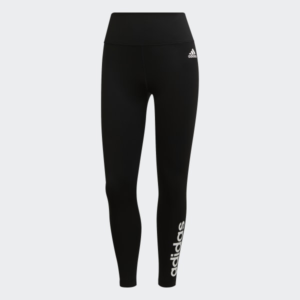 adidas Womens Plus Designed to Move 3 Stripes 7/8 Leggings - Black