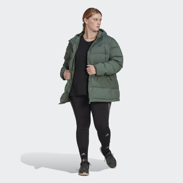 Groen Helionic Donsjack met Capuchon (Grote Maat) L4891