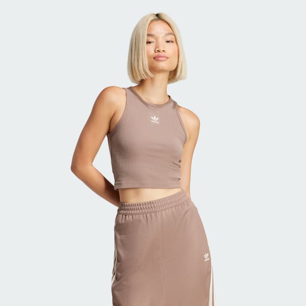 hnedá Tielko Essentials Ribbed