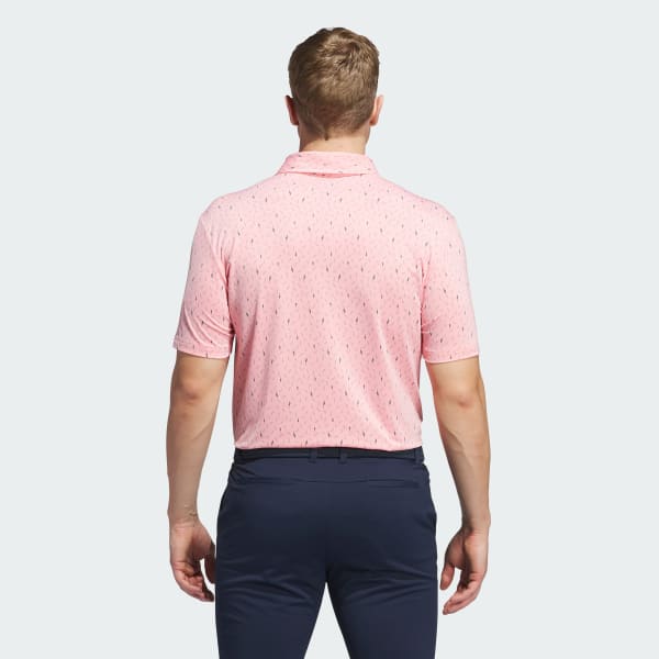 Pink Ultimate365 Allover Print Polo Shirt
