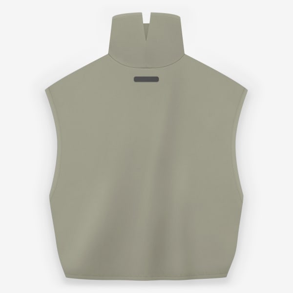 Brown Fear of God Athletics Womens Suede Fleece Muscle Mock Tee